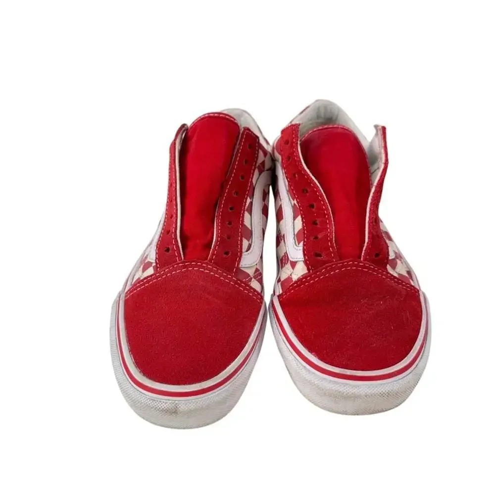 Vans Old Skool Red Checkerboard Sneakers Mens 7 Womens 8.5 Y2K Skate